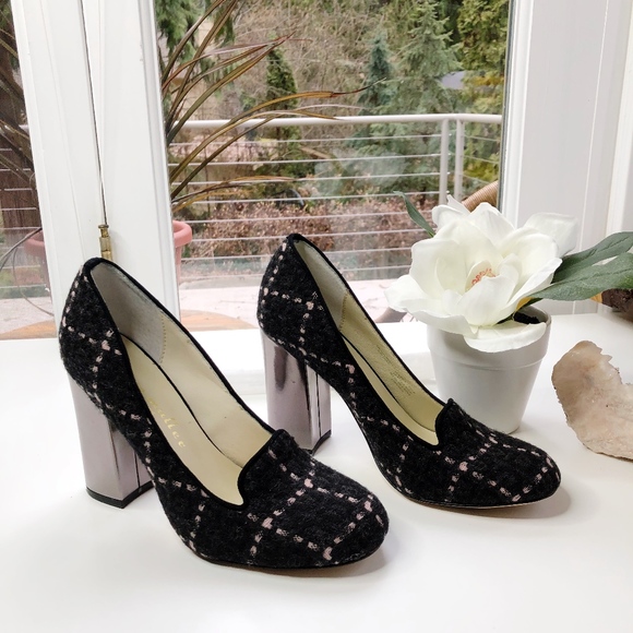 Anthropologie Shoes - BETTYE MULLER Ballard Woolen Plaid Block-Heel Pump